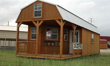 Derksen Buildings deluxe cabin A+ Sheds and Carports San Antonio, Texas